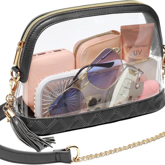 Stadium-Approved Clear Purse with Adjustable Strap for Women – Chic & Practical - Picture 1 of 9